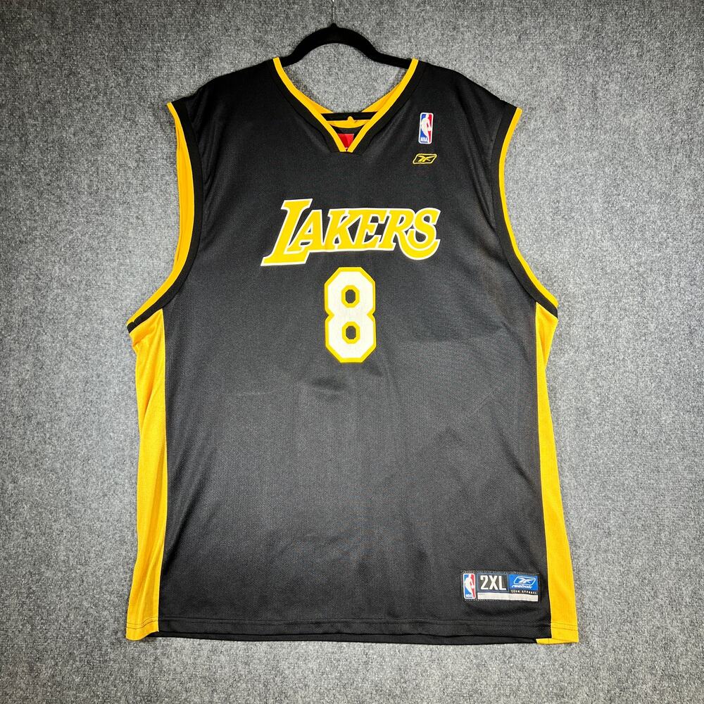 Vintage Y2K Kobe Bryant #8 Los Angeles Lakers Reebok Jersey Black 2XL